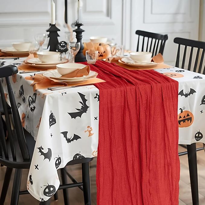 1 Pack Cheesecloth Table Runner 10Ft Christmas Gauze Boho Table Runners - Image 7