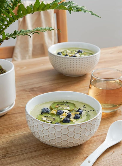 LE TAUCI Cereal bowls 26 oz, Ceramic Soup Bowl - Image 7