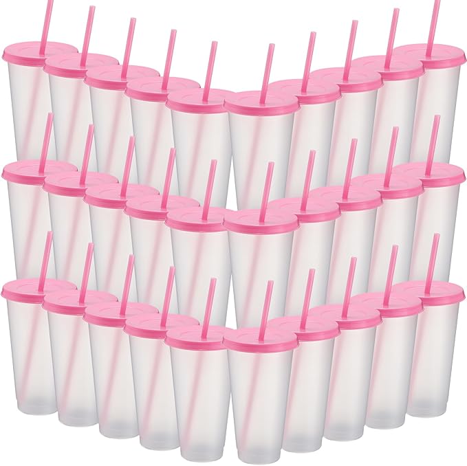 Honeydak 60 Pack Tumbler with Straw and Lid Bulk Cups by Honeydak