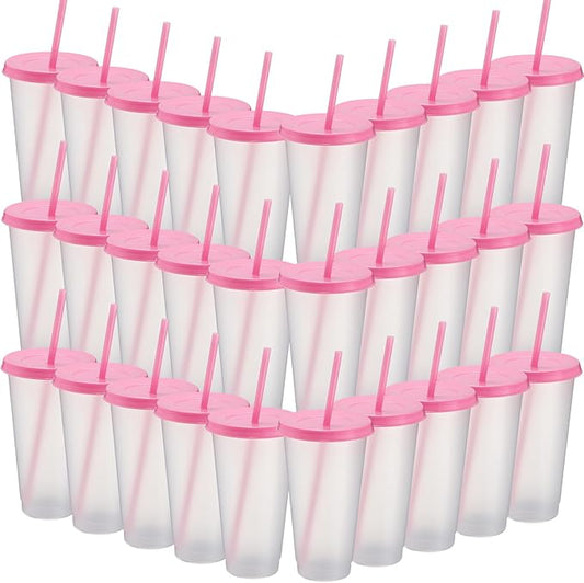 Honeydak 60 Pack Tumbler with Straw and Lid Bulk Cups by Honeydak