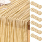 DeZerlor Champagne Cheesecloth Table Runners 6 Pack Summer Boho Runners | by DeZerlor