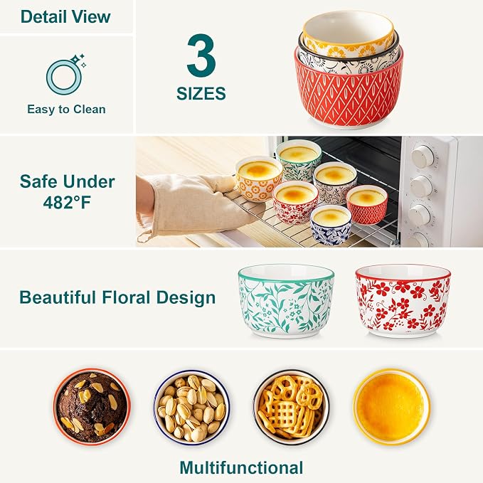 vancasso Selene 6 Oz Porcelain Ramekins Set of 6 - Image 8