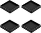 3X3 Rubber Caster Cups, Non Slip Furniture Pads, Anti-Slip Furniture Gripper, Anti Skid Furnitures Feet, Anti Slide Floor Protector for Bed Couch Stoppers (4 Pack, Black)