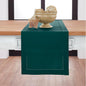 Solino Home Cotton Linen Dining Table Runner Dark Green Woven, 14 x 72 in | by SolinoHome