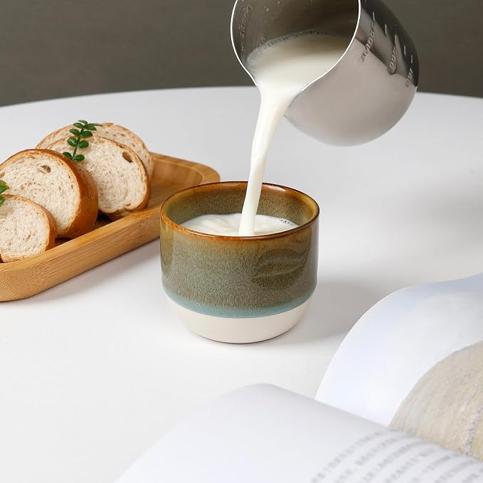 Ceramic Espresso Cups Set, Espresso Coffee Mugs, Special Glazed Demitasse Cups - Image 5