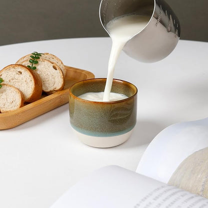 Ceramic Espresso Cups Set, Espresso Coffee Mugs, Special Glazed Demitasse Cups - Image 5