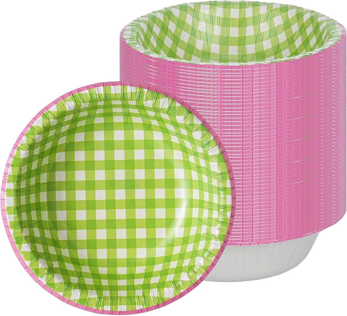 Paper Bowls 8 oz, Disposable Small Paper Bowls, Soak Proof, Cut Proof, by DTFMZOV