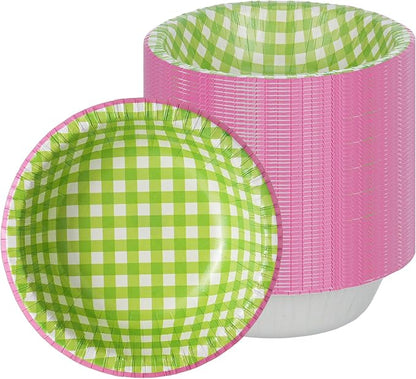 Paper Bowls 8 oz, Disposable Small Paper Bowls, Soak Proof, Cut Proof, by DTFMZOV