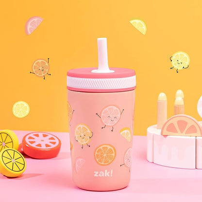 Zak Designs Happy Fruit Kelso 12oz Stainless Steel Leak-Proof Toddler Cup - Image 2