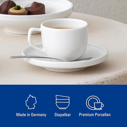 Villeroy & Boch Afina Espresso Cup Saucer, Premium Porcelain, Made in Germany - Image 4