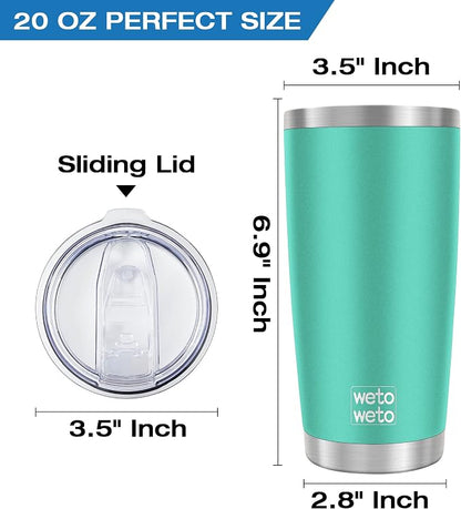 WETOWETO 20oz Insulated Stainless Steel Tumbler, Double Wall Vacuum Leak-proof - Image 3