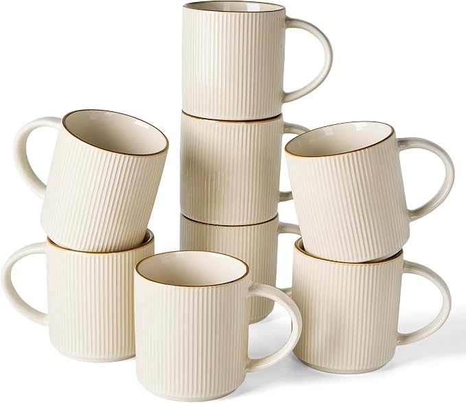 famiware Coffee Mug Set for 8, Star 16 oz Catering Mugs Cup Set by Famiware