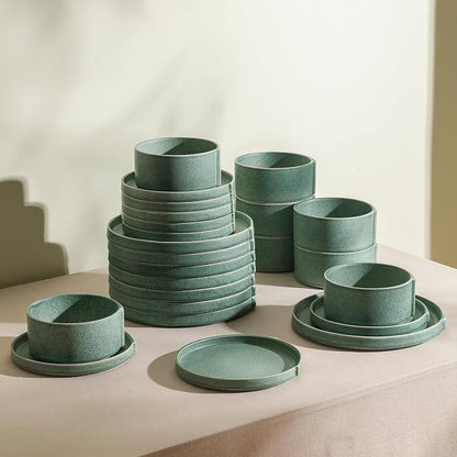 Stone Lain Bao 24-Piece Dinnerware Set Stoneware, Plates and Bowls Set - Image 8