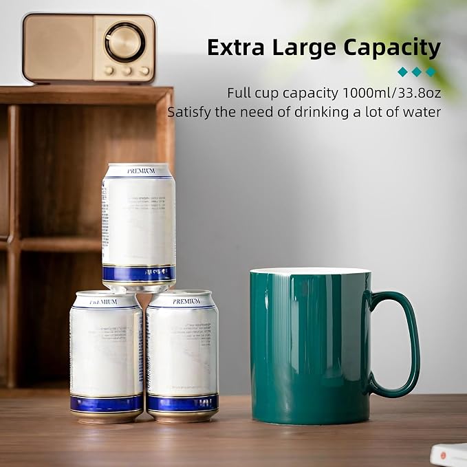 Extra Large Coffee Mug 33 oz Ceramic Mug - Image 4