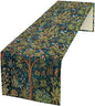 William Morris Floral Table Runner, Vintage Green Botanical Printed Table Runner by Yearn+Jear