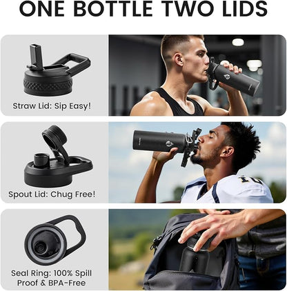 RAYMYLO Insulated Water Bottle 40 oz, Triple Wall Vacuum Stainless Steel | - Image 5