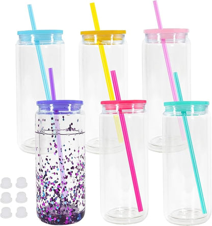 AGH 20OZ Plastic Snow Globe Tumbler, Reusable Mason Jar by AGoodHopeforYou