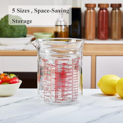 Ackers High Borosilicate Glass Measuring Cup Set - Image 6