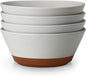 MALACASA Salad Bowls Set of 4, Soup Bowls for Kitchen, 60oz Large Ceramic Bowl for Ramen, Cereal, Fruit, Pho and Pasta, Microwave & Dishwasher Safe, Speckled Deep Bowls, Grey & Brown