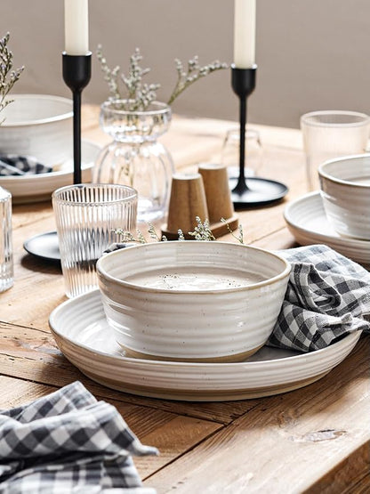 LE TAUCI Cereal Bowls Set of 4, Ceramic Soup Bowl 28 oz, Stoneware Kitchen Bowl - Image 2