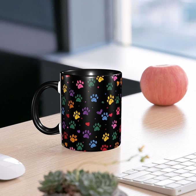 Yrebyou Paw Print Coffee Mug 11oz Ceramic Cup - Image 6