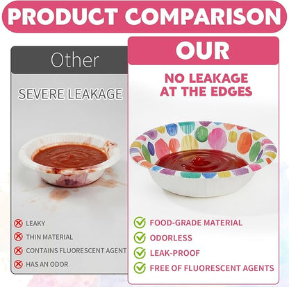 16oz Paper Bowls 30 Count, Disposable Bowls Soak Proof and Microwaveable - Image 8