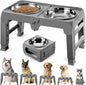 Elevated Dog Bowls for Large Dogs 5 Adjustable Heights 7.5"-15.4", 2 X-Large by COMESOON
