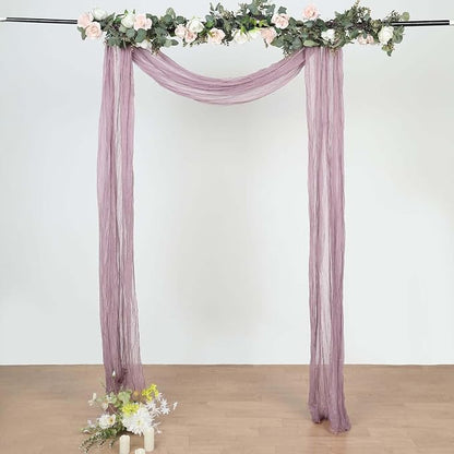 Efavormart 20ft Violet Amethyst Gauze Cheesecloth Wedding Arch Drapery Fabric - Image 8