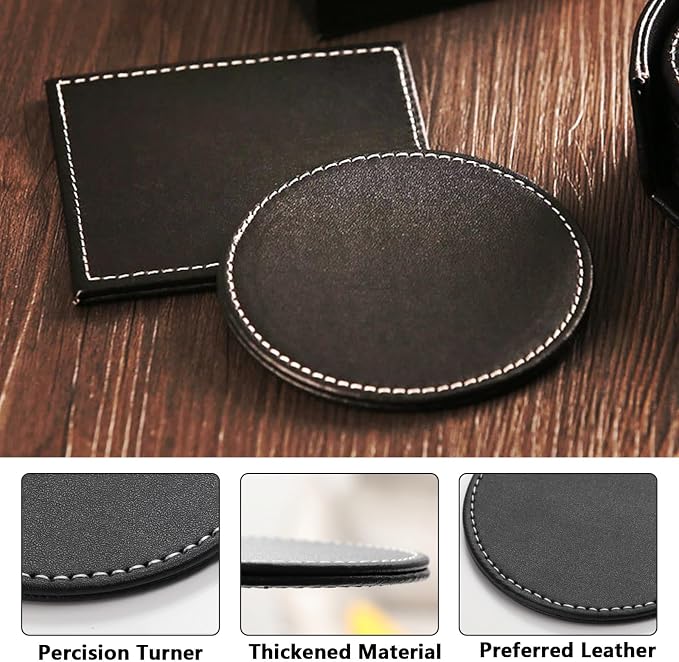 Custom Personalized Leather Coasters - Image 6