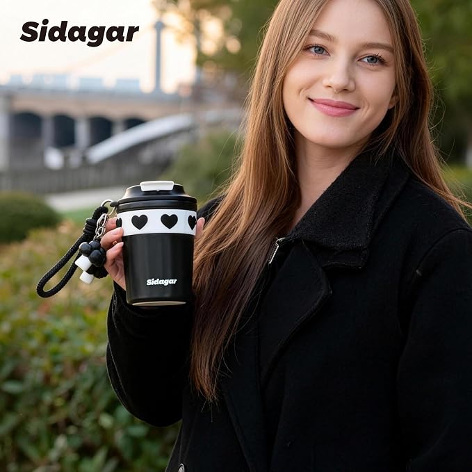 SDGA+ 12 oz Travel Coffee Mug Spill Proof Leak Proof, Stainless Steel Thermal - Image 8