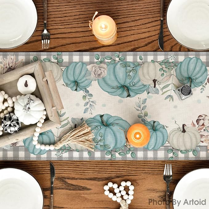 Artoid Mode 210 GSM Fall Table Runner 13x72 Inch Home Party Decor | Buffalo - Image 3