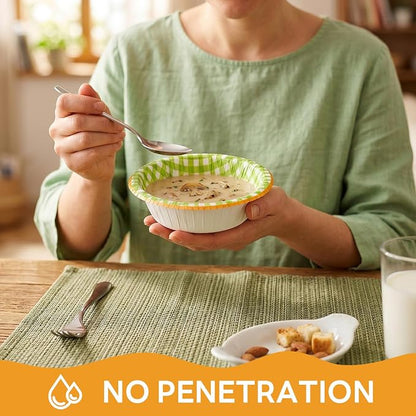 30 Pack Small Paper Bowls, 8oz Heavy-Duty Disposable Bowls, Heat Resistant - Image 4