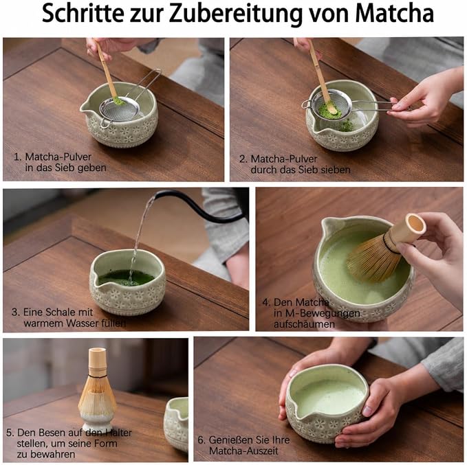 Buucup Matcha Whisk Set, Ceramic Matcha Kit Set - Image 6