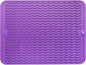 Silicone Dish Drying Mat for Multiple Usage,Easy clean,Eco-friendly,Heat-resistant Silicone Mat for Kitchen Counter or Sink,Refrigerator or drawer liner Purple L 16 inches x 12 inches