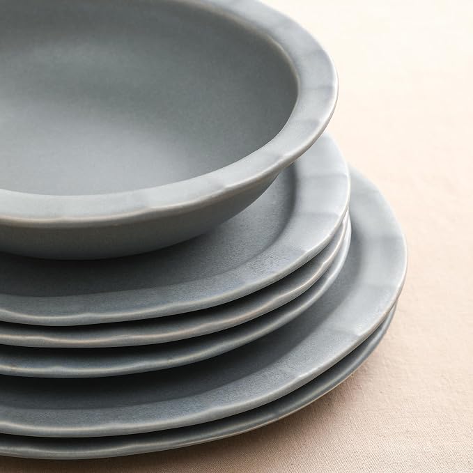 Stone Lain Oasis 4-Piece Salad Plate Set Stoneware - Image 7