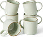 famiware Star Coffee Mug Set for 6, Handcrafted 12 oz Ceramic Stoneware Mugs by Famiware