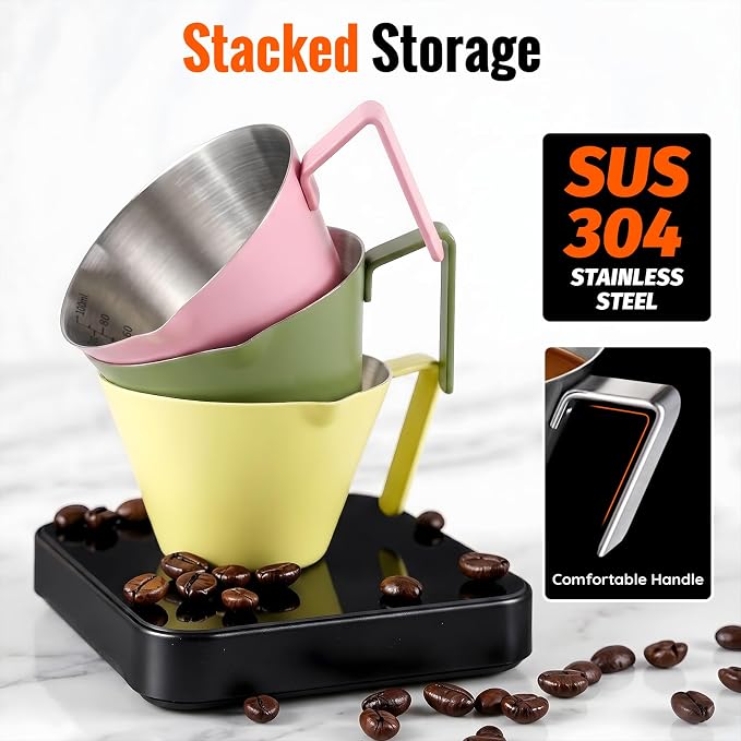 YARRAMATE Stainless Steel Espresso Shot Cup, 3.4oz/100ml | Heat Insulated Grip - Image 3