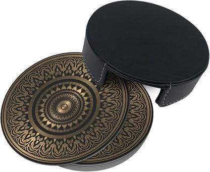 Drink Coasters with Holder Stand Set of 6 - Image 6
