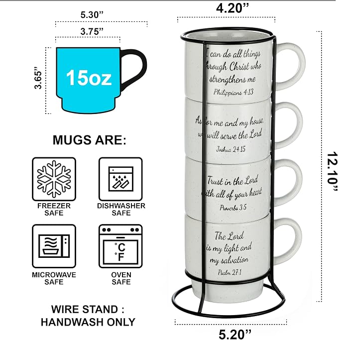 Signature Housewares Stackable Coffee Mug Tower Set - Image 2