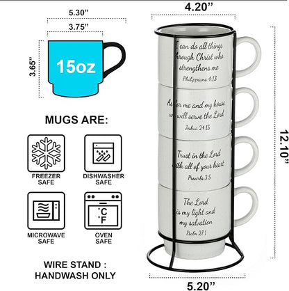 Signature Housewares Stackable Coffee Mug Tower Set - Image 2