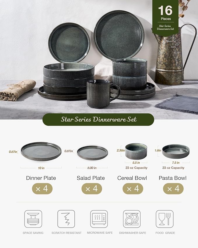 Famiware Star Stoneware Dinnerware Sets - Image 3