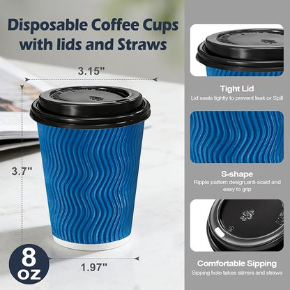 Lamosi 100 Pack Coffee Cups - Image 2