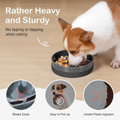 Sted Ceramic Slow Feeder Dog Bowls - Image 2