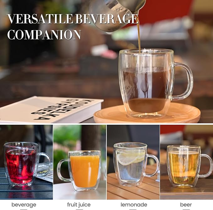 YUNCANG Double Wall Insulated Coffee Mugs, 16 Ounces - Image 4