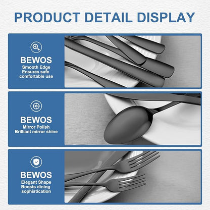 BEWOS 20 Piece silverware set - Image 6