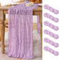 6 Pack Lilac Purple Cheesecloth Table Runner 10ft Boho Table Decor | by MLMC