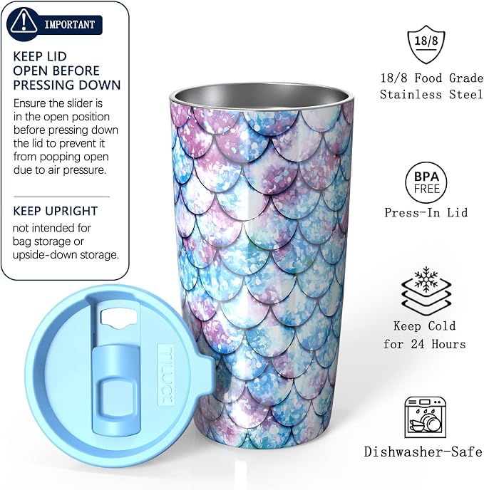 TILUCK 20 oz Insulated Coffee Tumbler - Image 2