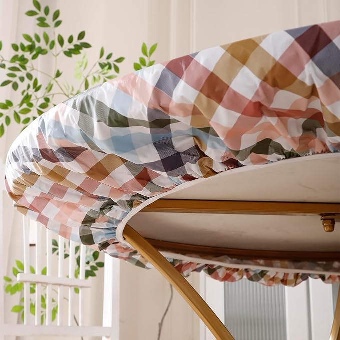 Walrus Round Vinyl Fitted Tablecloth with Flannel Backing Elastic Edge Design Table Cover Waterproof Oil-Proof PVC Table Cloth Stain-Resistant Best for 32"-36" Round