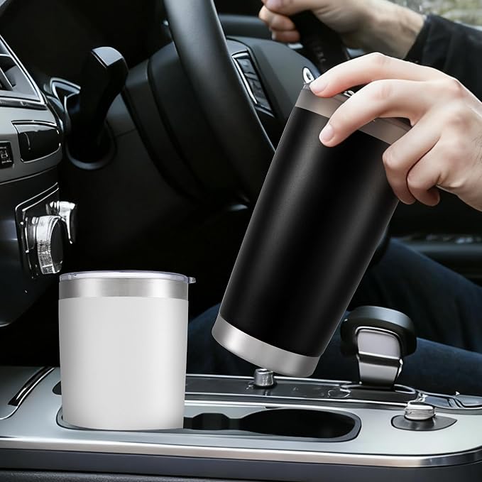 20oz Tumbler Bulk with Lid Stainless Steel Tumblers, 6 Pack | Leak Proof Lid - Image 6