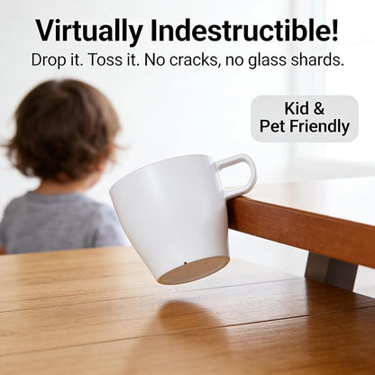 6-Pack 10oz Unbreakable Coffee Mugs, Microwave Safe Premium Drinkware, - Image 3